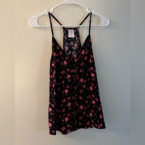 Black and Pink floral NM tank